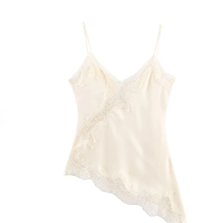 Elegant Lace Asymmetric Suspender Dress