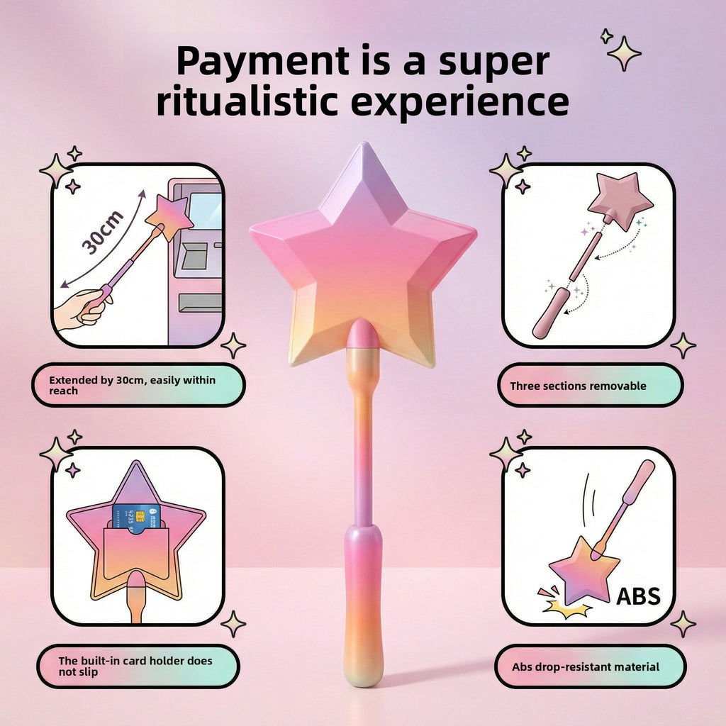 3D Printed Starlight Magic Wand Contactless Payment Card Holder