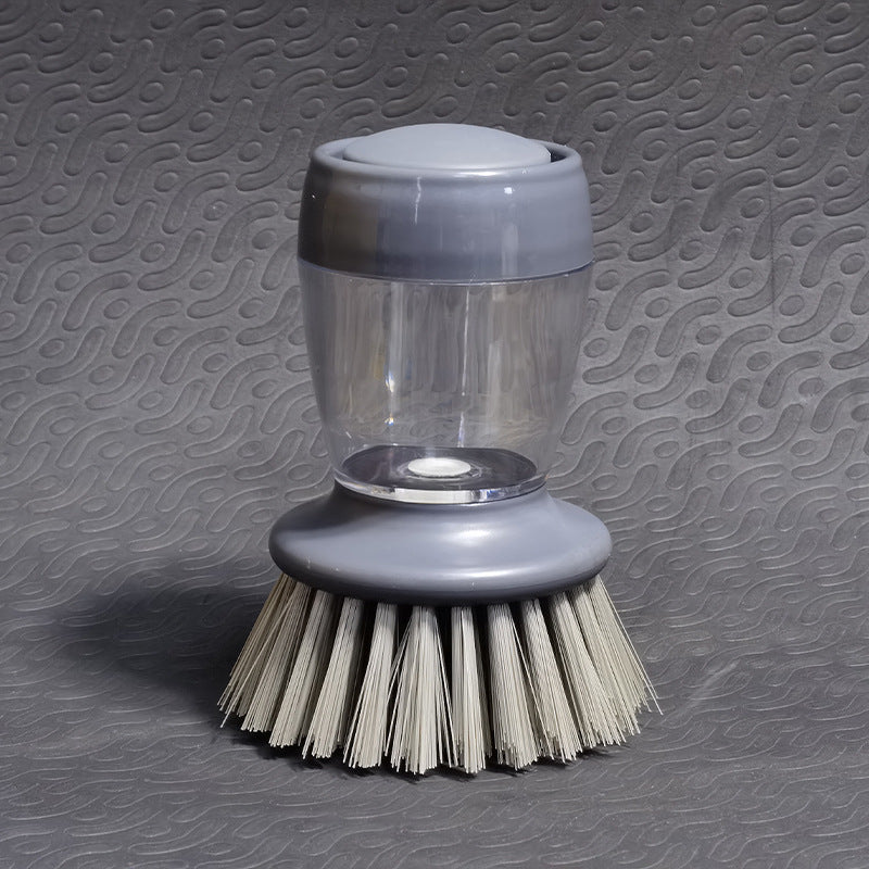 Automatic Liquid Dispensing Pot Cleaning Brush with Interchangeable Heads