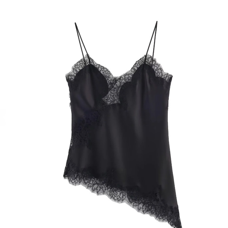 Elegant Lace Asymmetric Suspender Dress