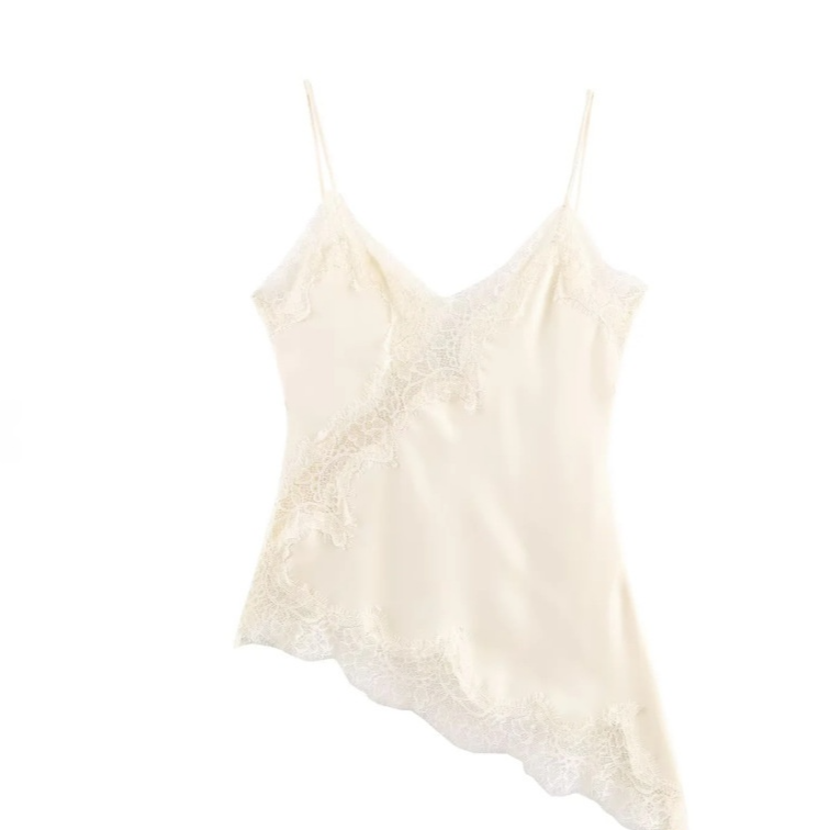 Elegant Lace Asymmetric Suspender Dress
