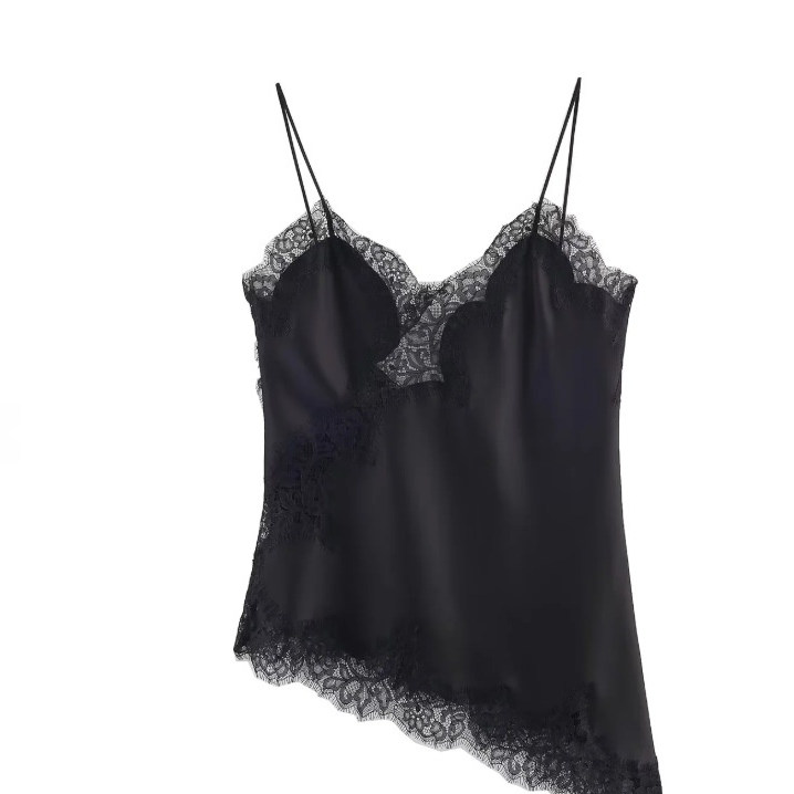 Elegant Lace Asymmetric Suspender Dress