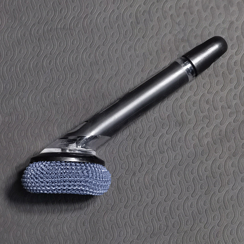 Automatic Liquid Dispensing Pot Cleaning Brush with Interchangeable Heads