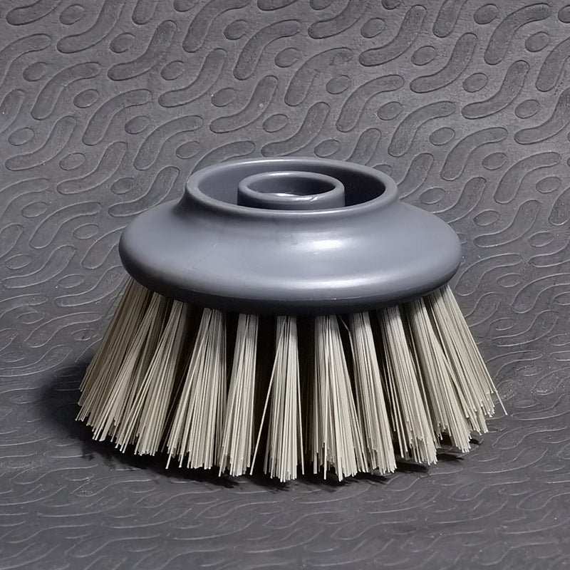 Automatic Liquid Dispensing Pot Cleaning Brush with Interchangeable Heads