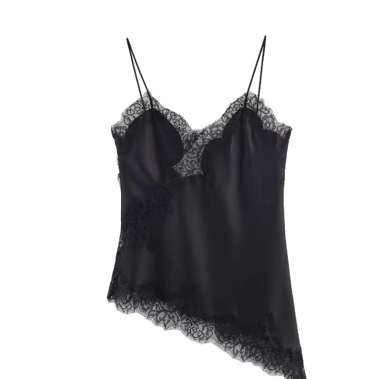 Elegant Lace Asymmetric Suspender Dress
