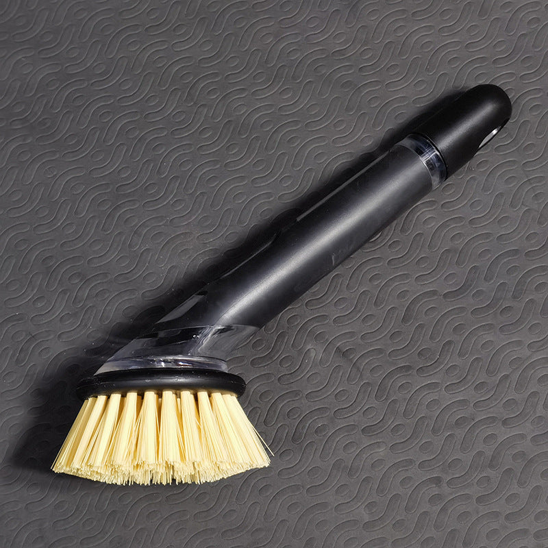 Automatic Liquid Dispensing Pot Cleaning Brush with Interchangeable Heads