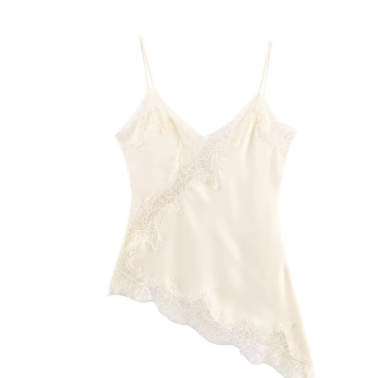Elegant Lace Asymmetric Suspender Dress
