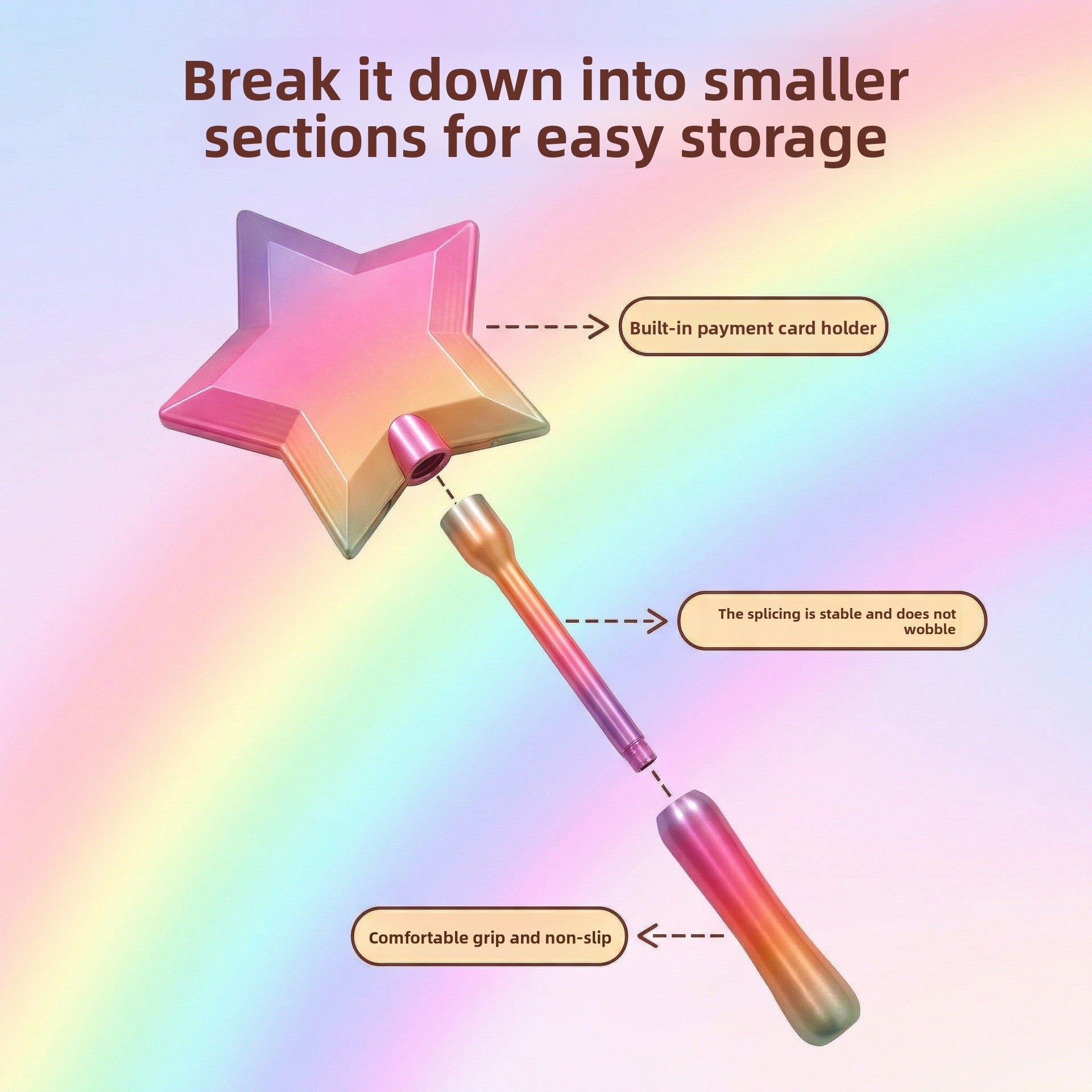 3D Printed Starlight Magic Wand Contactless Payment Card Holder