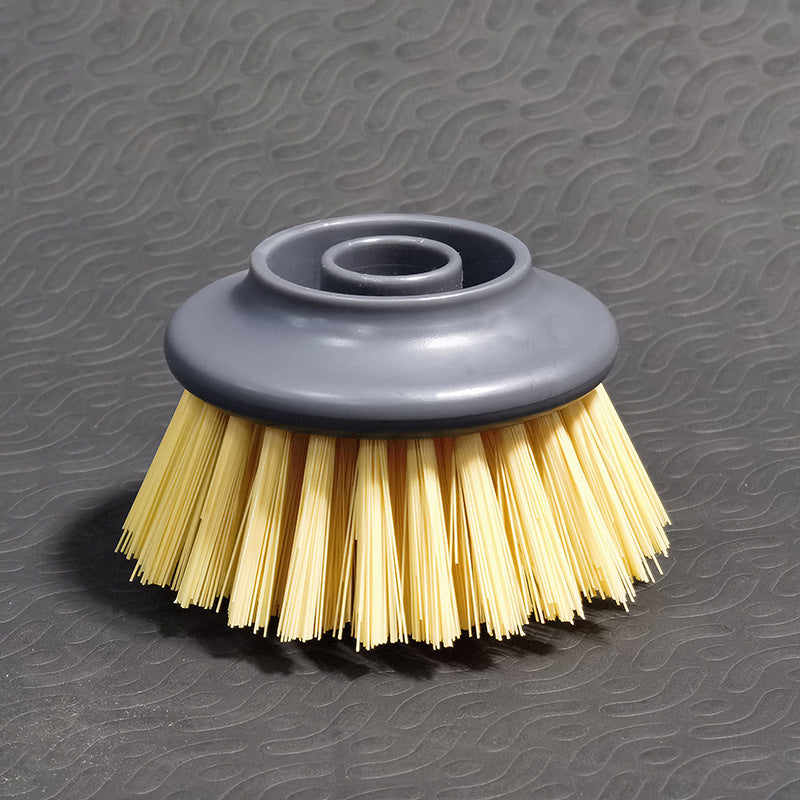 Automatic Liquid Dispensing Pot Cleaning Brush with Interchangeable Heads
