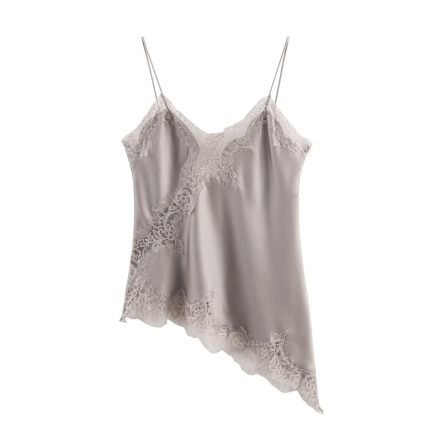 Elegant Lace Asymmetric Suspender Dress